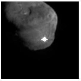  Одно из первых мгновений после удара снаряда в ядро кометы